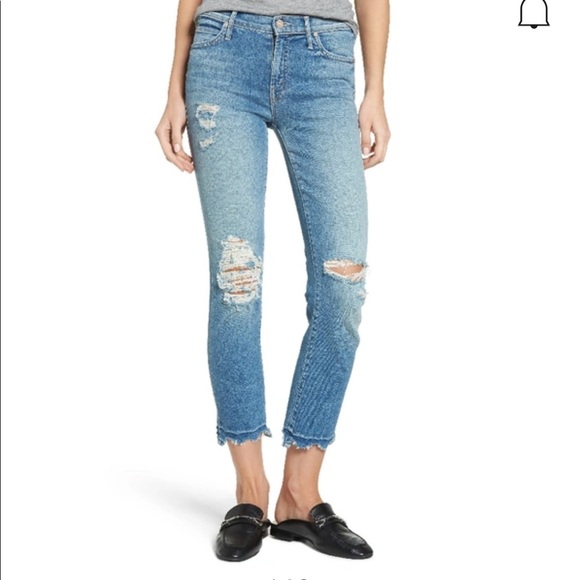 MOTHER Denim - MOTHER “Rascal Ankle Snippet Chew” Distressed Hem Denim, Women’s 25